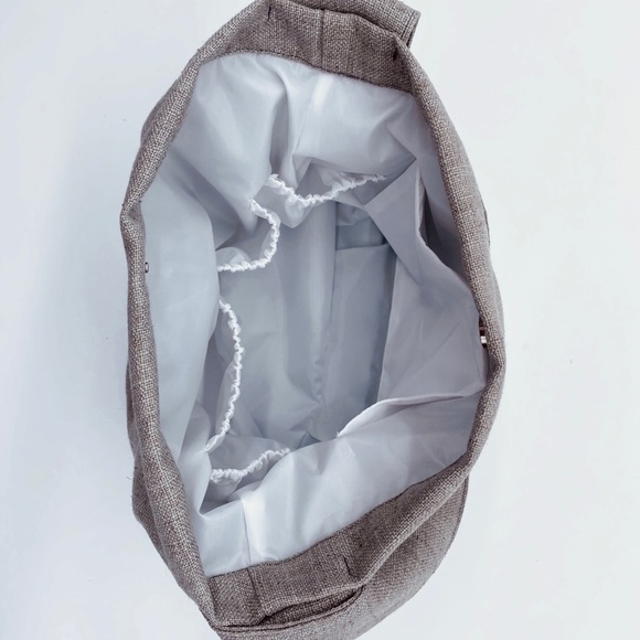 Linen polyester handbag / diaper bag. - Picture 5 of 5